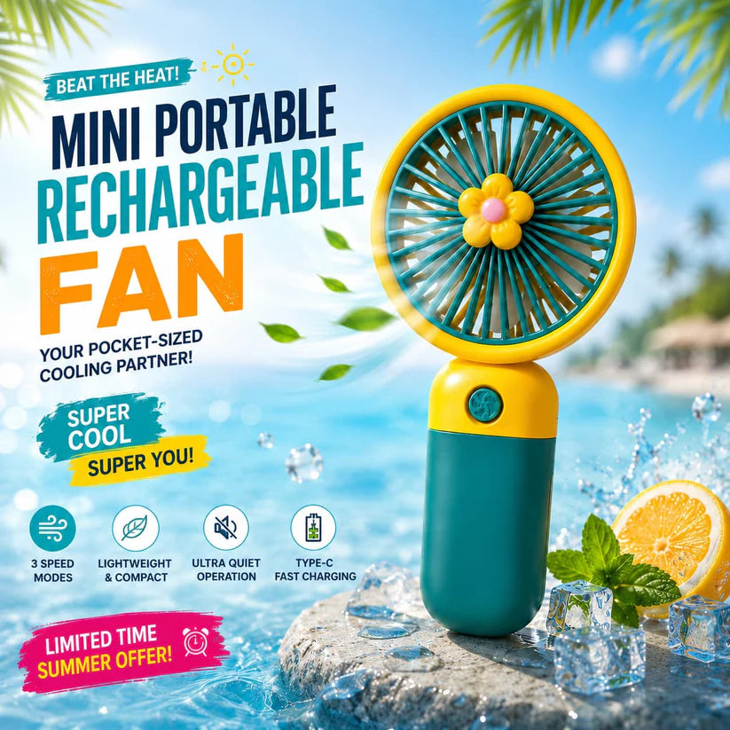 Portable Rechargeable Cooling Fan – No More Sweating in Summer