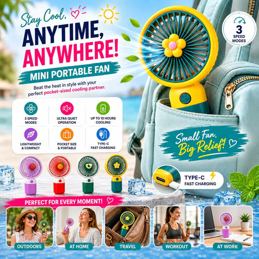 Portable Rechargeable Cooling Fan – No More Sweating in Summer
