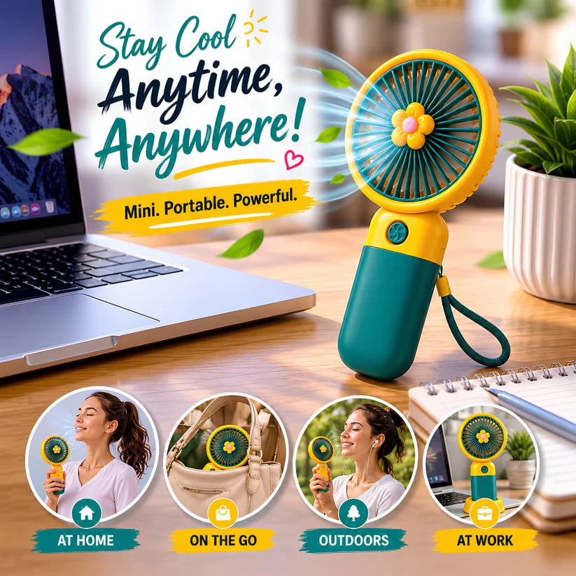 Portable Rechargeable Cooling Fan – No More Sweating in Summer